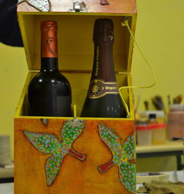 Botellero – Caja madera.